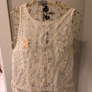 Beautiful white see through crop top